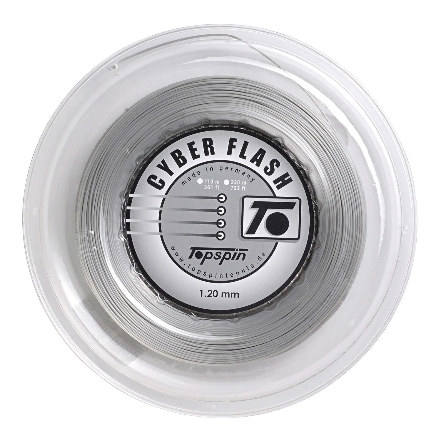 Cyber Flash Saitenrolle 220m - Silber 3 Cyber Flash Saitenrolle 220m - Silber