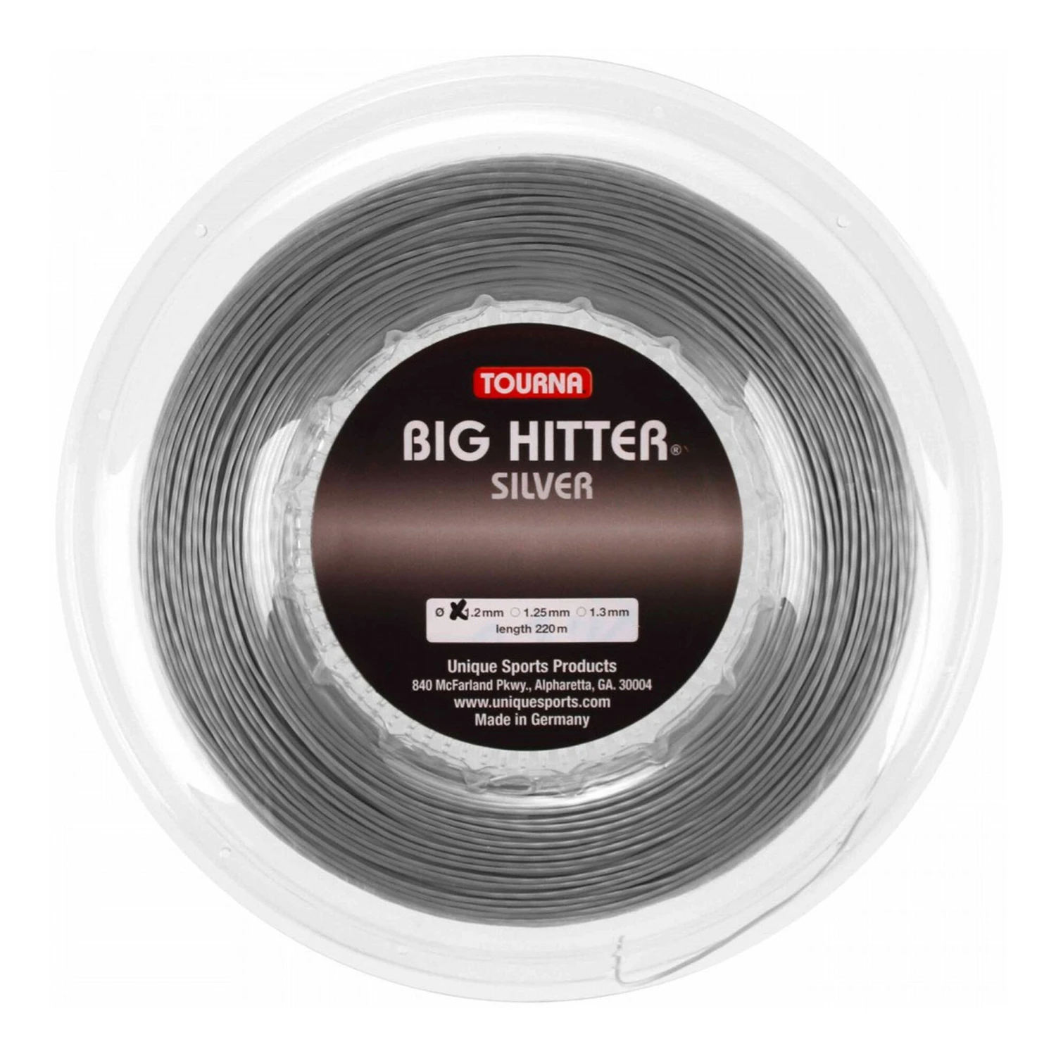 Tourna Big Hitter Saitenrolle 220m - Silber 3 Tourna Big Hitter Saitenrolle 220m - Silber