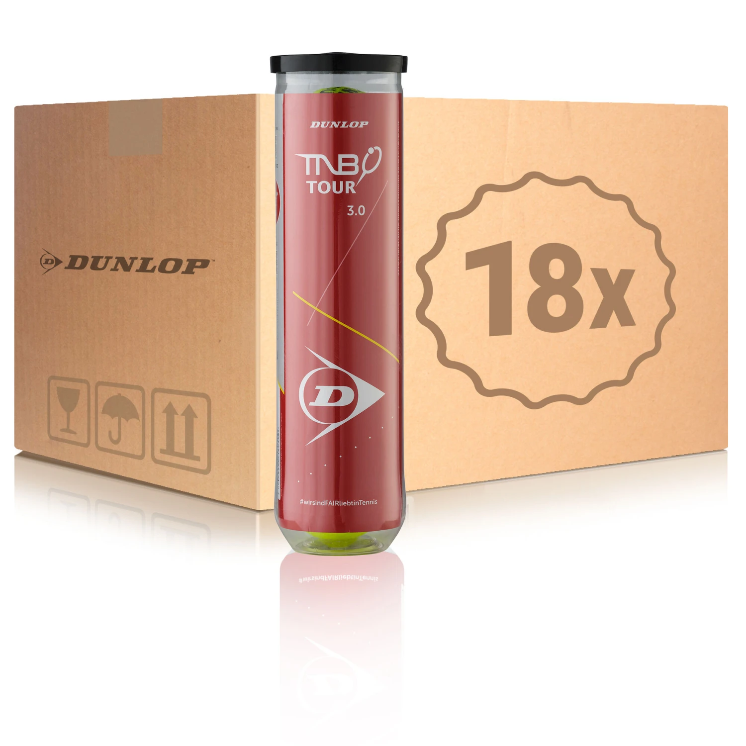 Dunlop TNB Tour 3.0 18x 4er Dose Im Karton 3 Dunlop TNB Tour 3.0 18x 4er Dose Im Karton