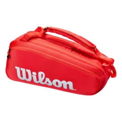 Wilson Super Tour Schlägertasche 6er - Rot, Weiß -TENNIS PETERS Verkäufe 0220700000 000