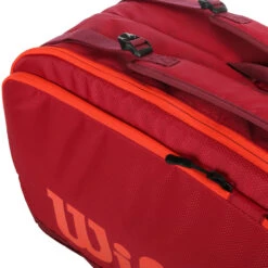 Wilson Tour Schlägertasche 12er - Dunkelrot, Orange -TENNIS PETERS Verkäufe 0221100000 14