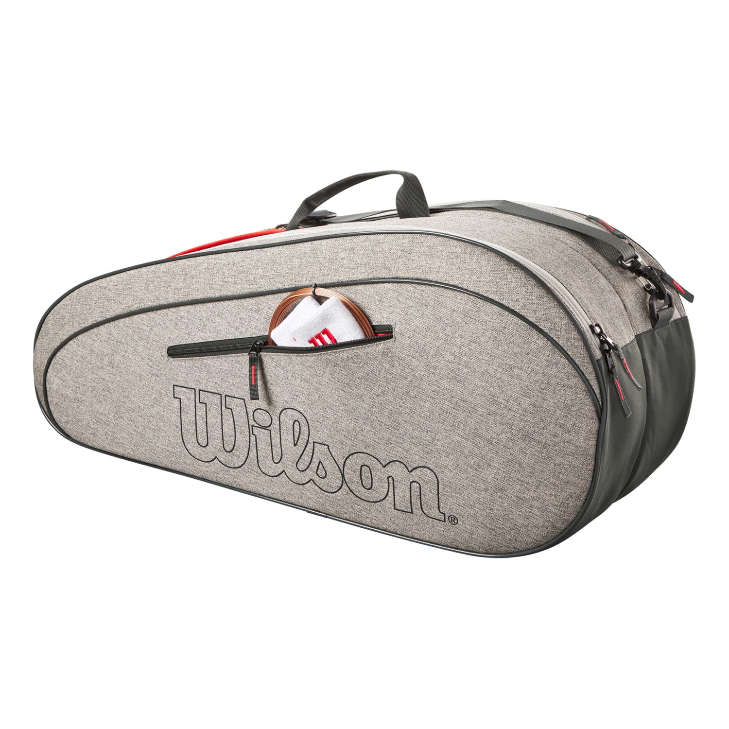 Wilson Team Schlägertasche 6er - Grau 5 Wilson Team Schlägertasche 6er - Grau – Bild 3